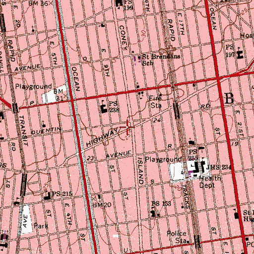 Topographic Map of Angela's Dance School, NY