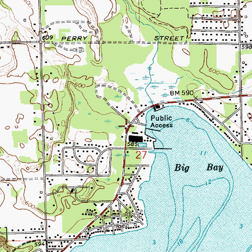 Topographic Map of Ottawa Beach Historical Marker, MI