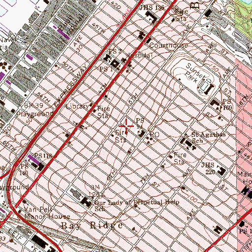 Topographic Map of Brooklyn's Finest Salsa Dance Studio, NY