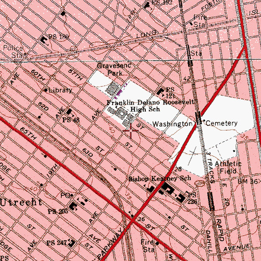 Topographic Map of Bramson Art College, NY