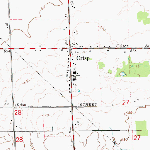 Topographic Map of South Olive Christian Reformed Church Historical Marker, MI