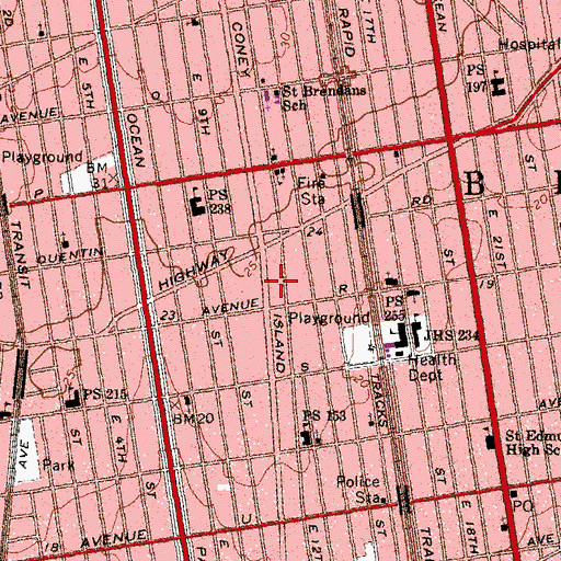 Topographic Map of Covenant Ballet Theatre, NY