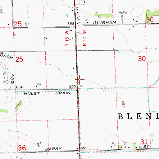 Topographic Map of Jacobus Klanderman Homestead Historical Marker, MI