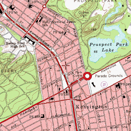Topographic Map of Cynthia King Dance Studio, NY