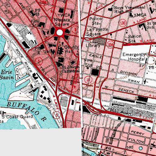 Topographic Map of Academy Theater (historical), NY
