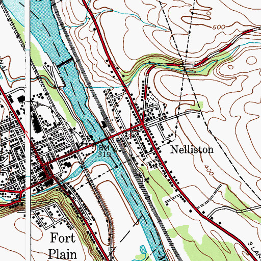 Topographic Map of Nelliston Historic District, NY