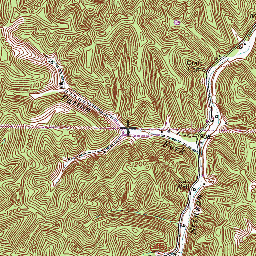 Topographic Map of Stone Coal Branch, KY