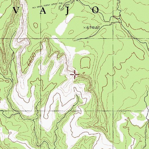 Topographic Map of Blackhorse Arch, AZ