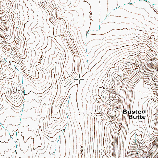 Topographic Map of Ambush Pass, NV