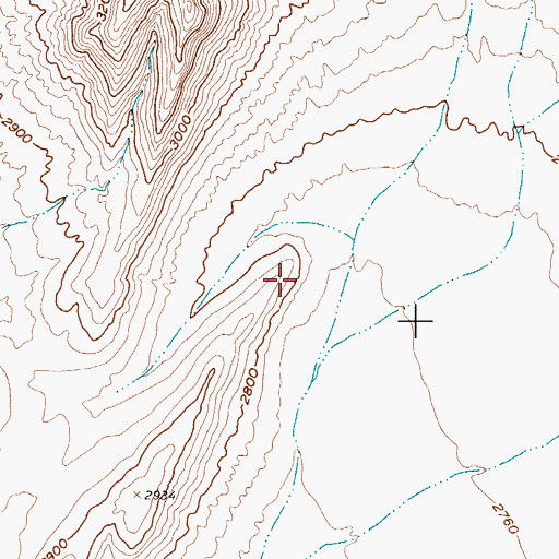 Topographic Map of Black Ridge, NV