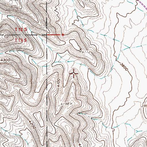 Topographic Map of Boundary Ridge, NV