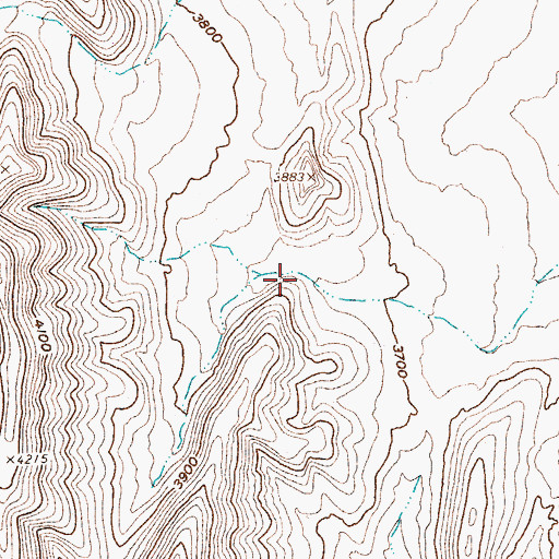 Topographic Map of Bow Ridge, NV