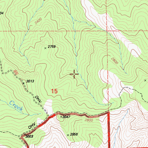 Topographic Map of Black Oak Grove, CA