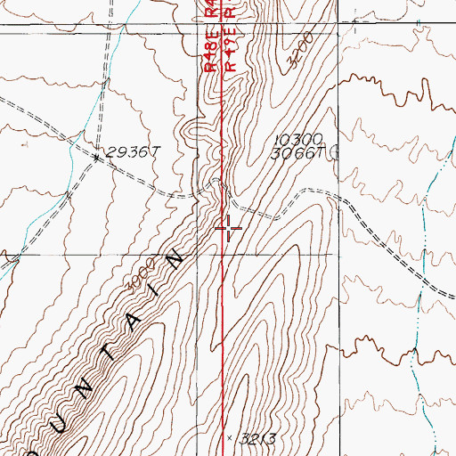 Topographic Map of Cleft Ridge, NV