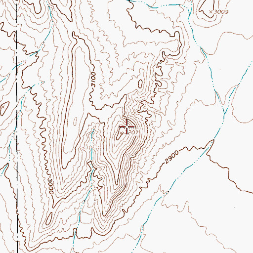 Topographic Map of Desolation Point, NV