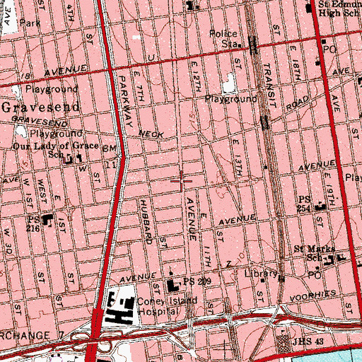 Topographic Map of Latin Fiesta Dance Studio, NY
