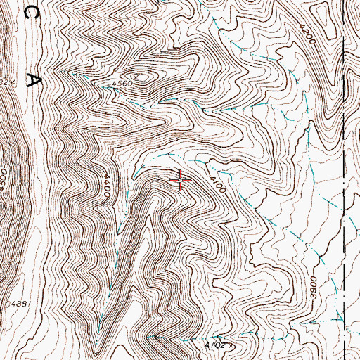 Topographic Map of False Crest, NV
