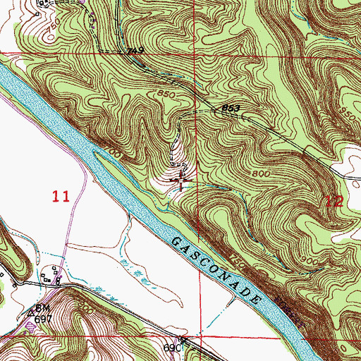 Topographic Map of The Apostolic Faith Church, MO