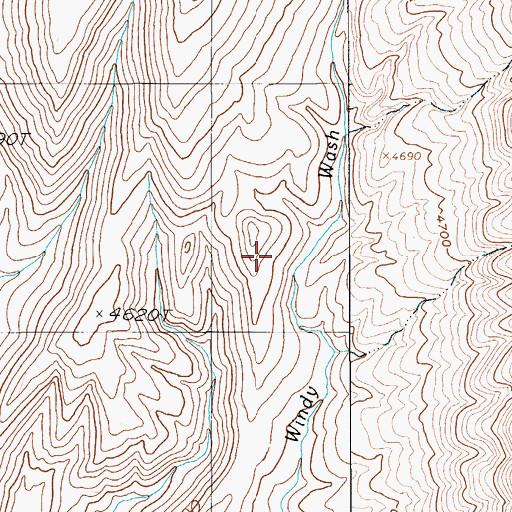 Topographic Map of Gaunt Ridge, NV