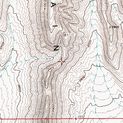 Topographic Map of Iron Ridge, NV