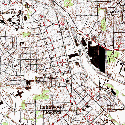 Topographic Map of Ron Clark Academy, GA