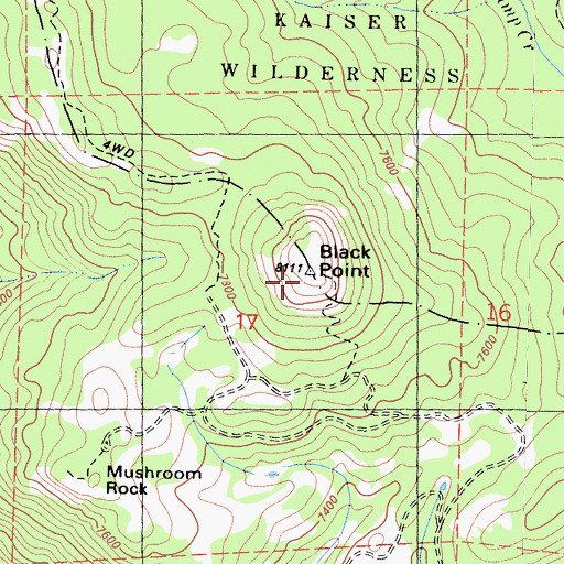 Topographic Map of Black Point, CA