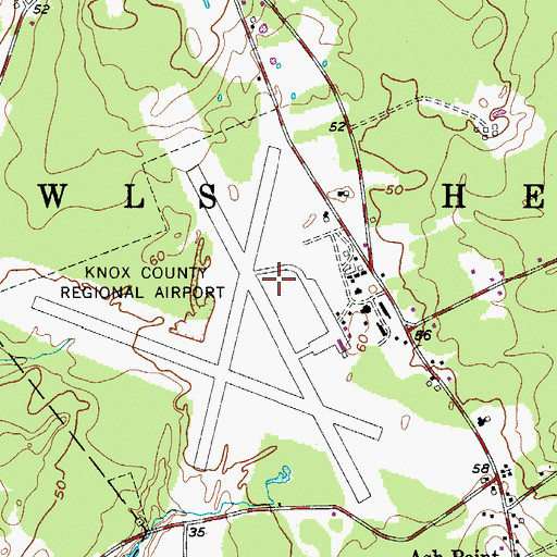 Topographic Map of Naval Auxiliary Air Station Rockland (historical), ME