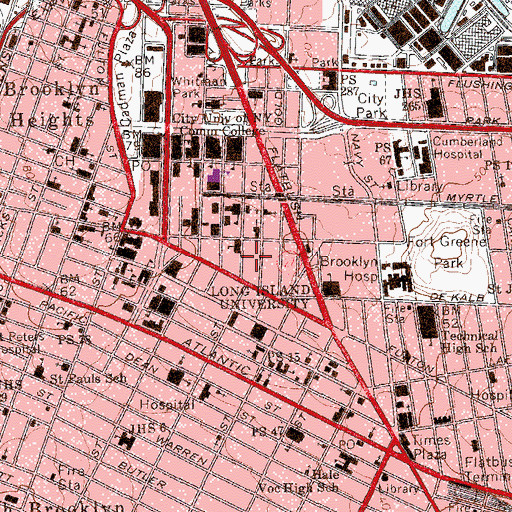 Topographic Map of Professional School of the Arts, NY