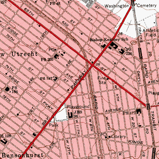 Topographic Map of Sheldon Ruskin Karate School, NY