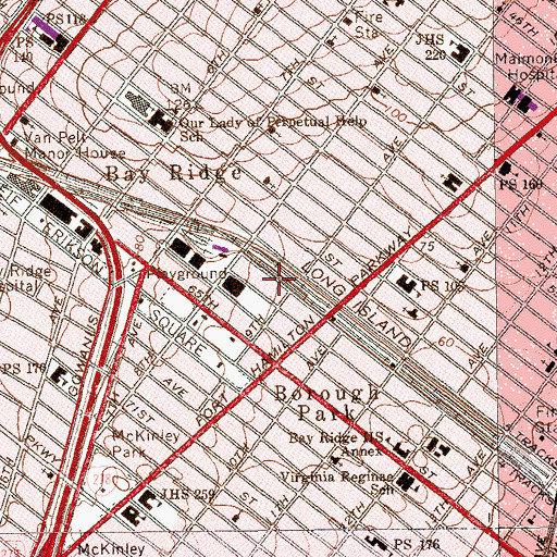 Topographic Map of Shu Du Dance Studio, NY