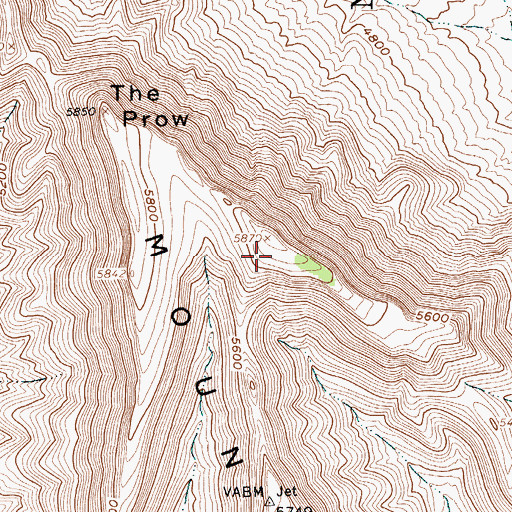 Topographic Map of Jet Ridge, NV