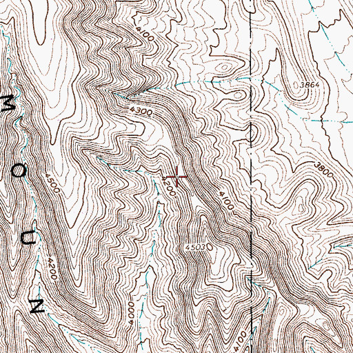 Topographic Map of Quail Ridge, NV