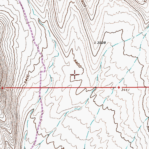 Topographic Map of Sear Valley, NV