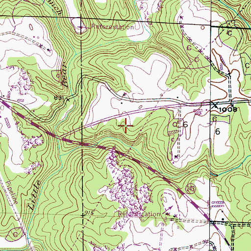 Topographic Map of Natural Arch, AL