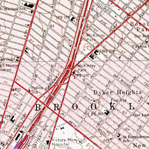 Topographic Map of Triple Essence Dance Studio, NY