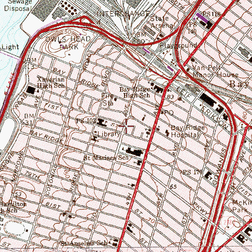Topographic Map of Vicky Simegiatos Dance School, NY