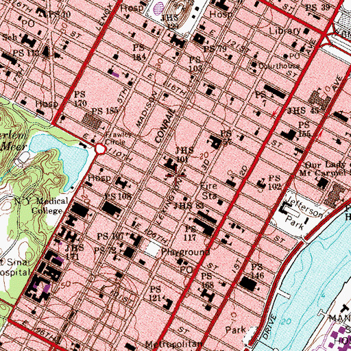 Topographic Map of Highway Christian Academy, NY
