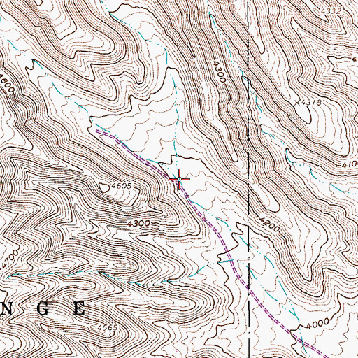 Topographic Map of Teacup Wash, NV