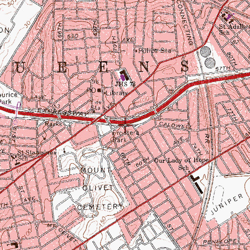 Topographic Map of Columbusville (historical), NY
