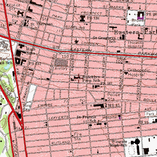 Topographic Map of Kings County Penitentiary (historical), NY