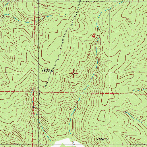 Topographic Map of Arch Rock, AR