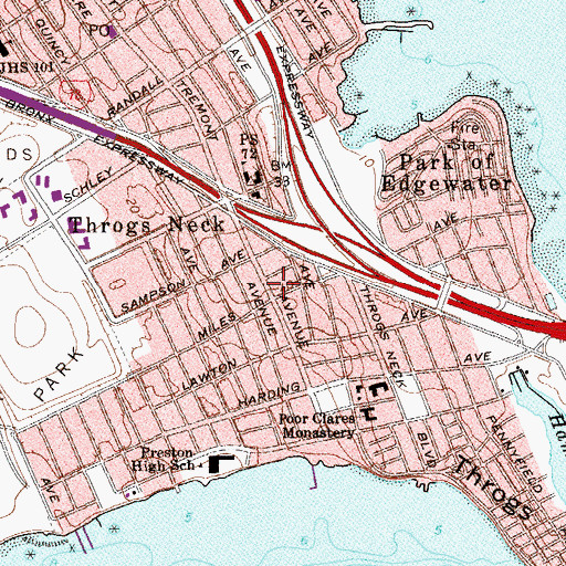 Topographic Map of Performers Edge Dance Academy, NY