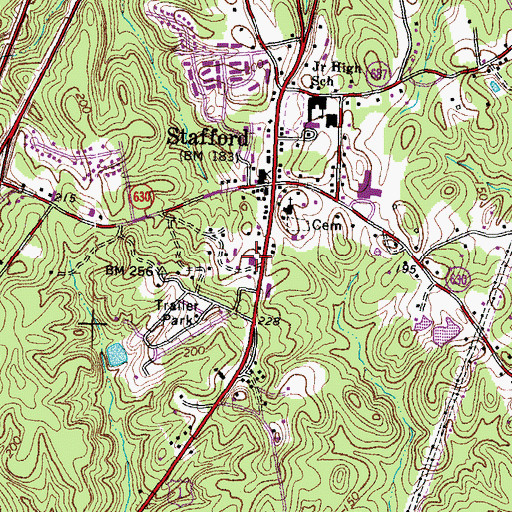 Topographic Map of Hosanna Fellowship Church, VA