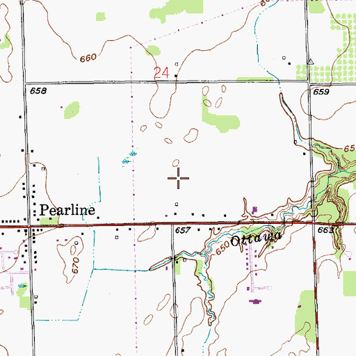 Topographic Map of Allendale Meadows Mobile Park, MI