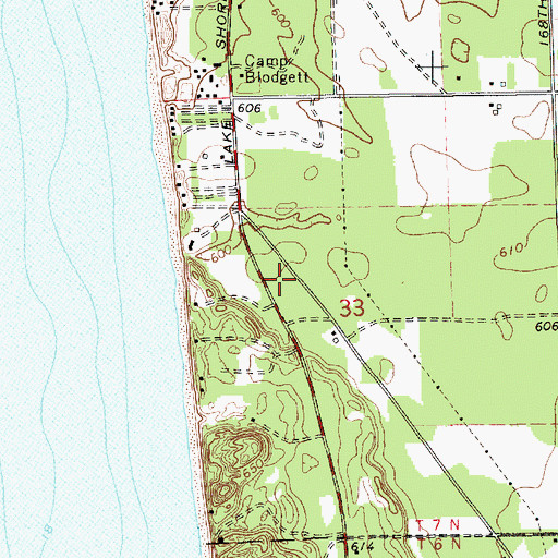Topographic Map of Cobmosay Grave, MI