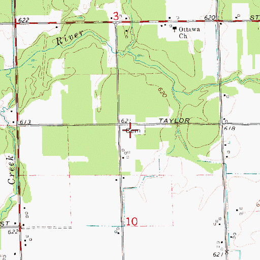 Topographic Map of Olive Cemetery, MI