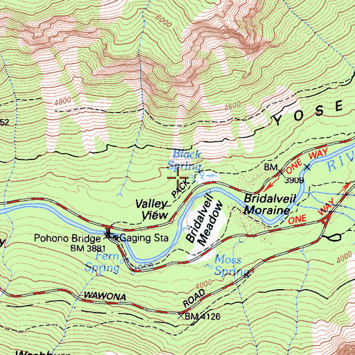 Topographic Map of Black Spring, CA