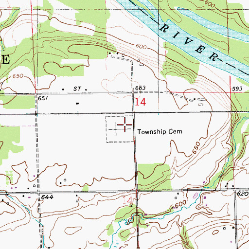 Topographic Map of Allendale Township Cemetery, MI