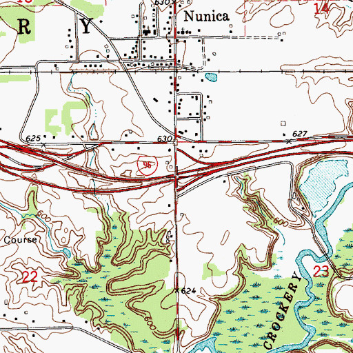 Topographic Map of Interchange 10, MI