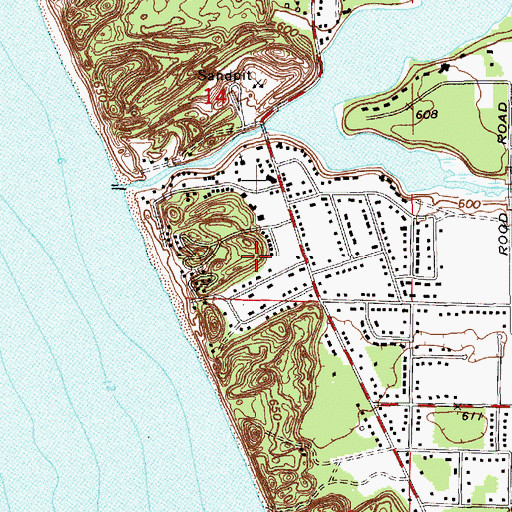 Topographic Map of Lake Harbor Post Office (historical), MI